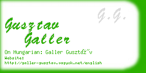 gusztav galler business card